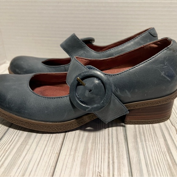 Dansko Mary Jane Shoes Size 36-5.5-6 Brandy Adjustable Strap High Chunky Heels - Picture 2 of 7
